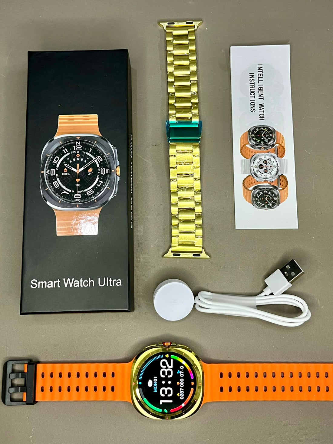 Smart Watch Ultra Round Dial | Fitness Tracking | Heart Rate Monitor | Wireless Charging