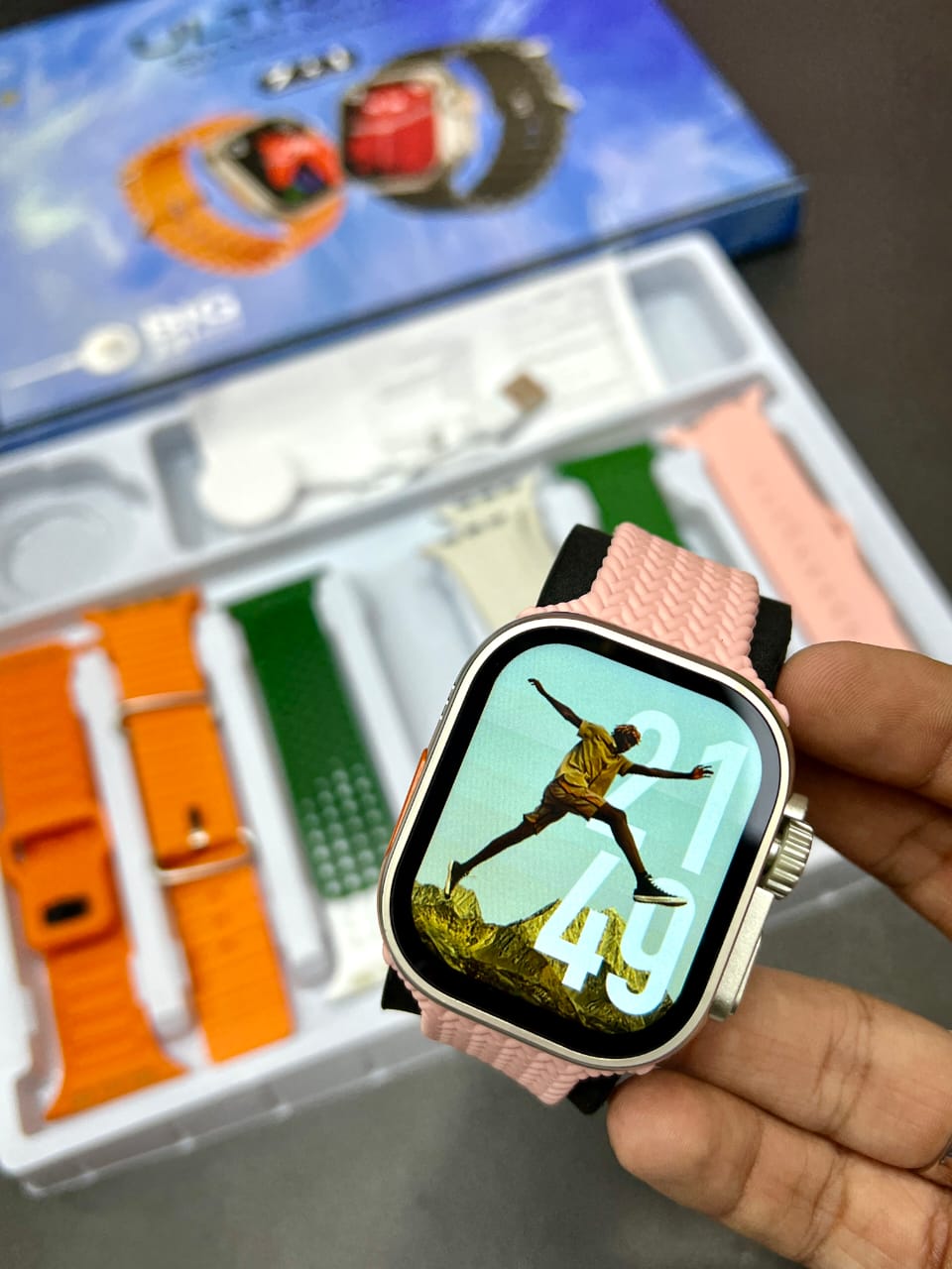 Ultra 2 Smart Watch 7+1 Combo | Multi-Functional Smartwatch | Wireless Charging | 7 Extra Straps